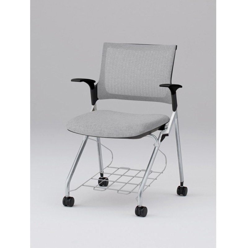 KLD239JERZ5T1T7 モノンチェア ネスティングタイプ メッシュバック 肘付 棚付 張地JE<配送時組立サービス付> 1台 イトーキ 【通販モノタロウ】