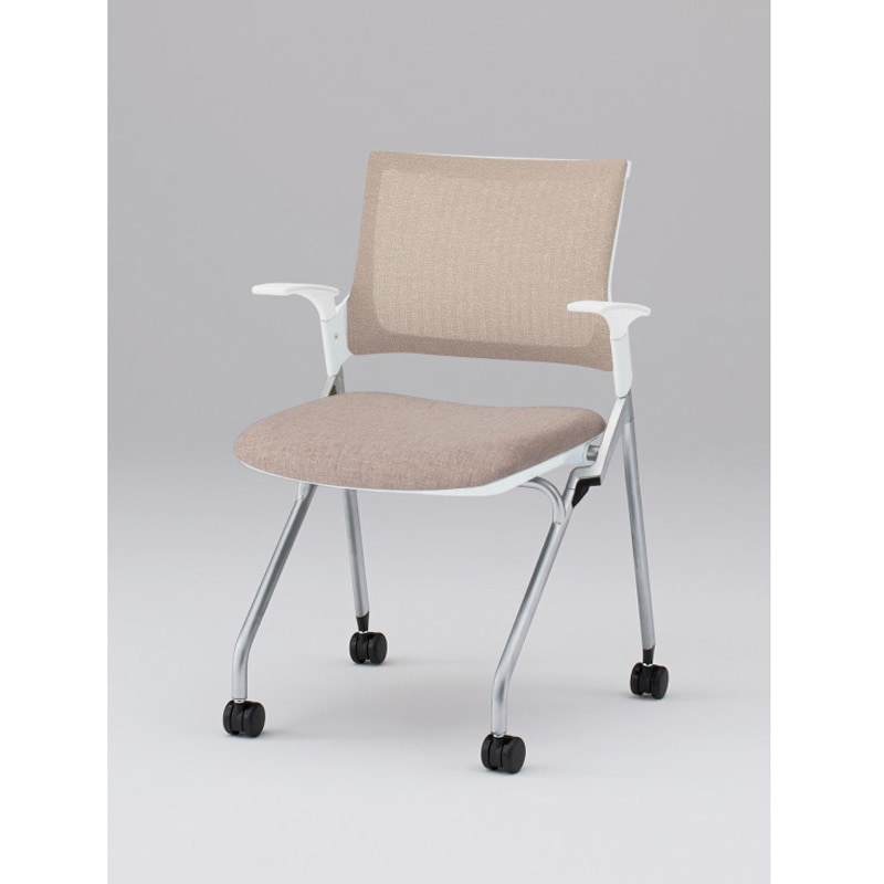 KLD239JE-Z5W9F6 モノンチェア ネスティングタイプ メッシュバック 肘付 張地JE<配送時組立サービス付> イトーキ メモ台PEブロー成型(W9色のみ) 高さ820mm幅580mm奥行595mm  KLD239JE-Z5W9F6