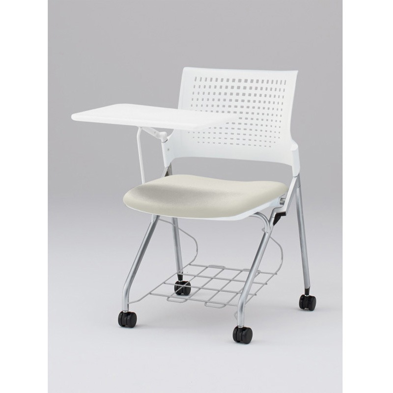 KLD218DLRZ5W9C8 モノンチェア ネスティングタイプ 樹脂メッシュバック メモ台付 棚付 張地DL<配送時組立サービス付> 1台 イトーキ 【通販モノタロウ】