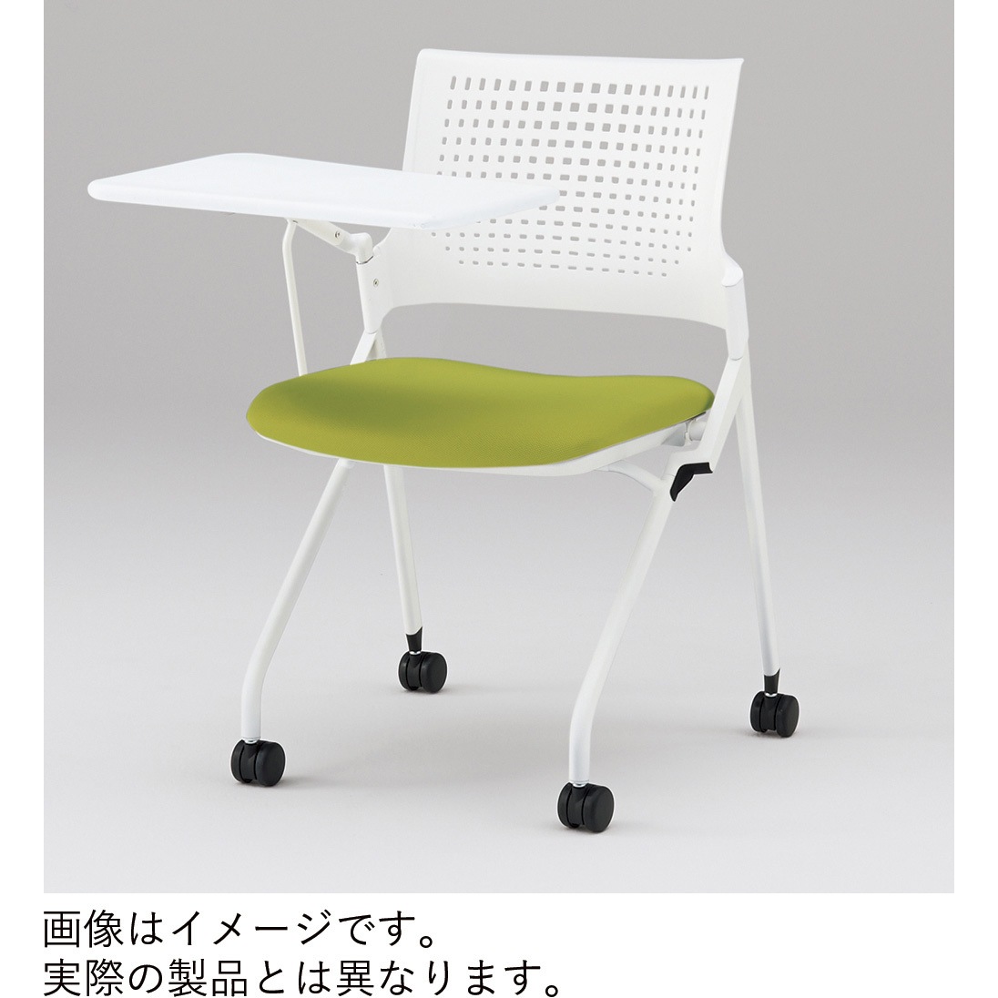 KLD218PVRT1T1T1 モノンチェア ネスティングタイプ 樹脂メッシュバック メモ台付 棚付 張地PV<配送時組立サービス付> 1台 イトーキ 【通販モノタロウ】