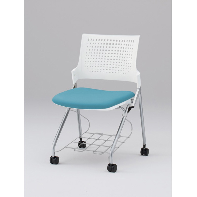 KLD217DLRZ5W9S4 モノンチェア ネスティングタイプ 樹脂メッシュバック 肘なし 棚付 張地DL<配送時組立サービス付> 1台 イトーキ 【通販モノタロウ】