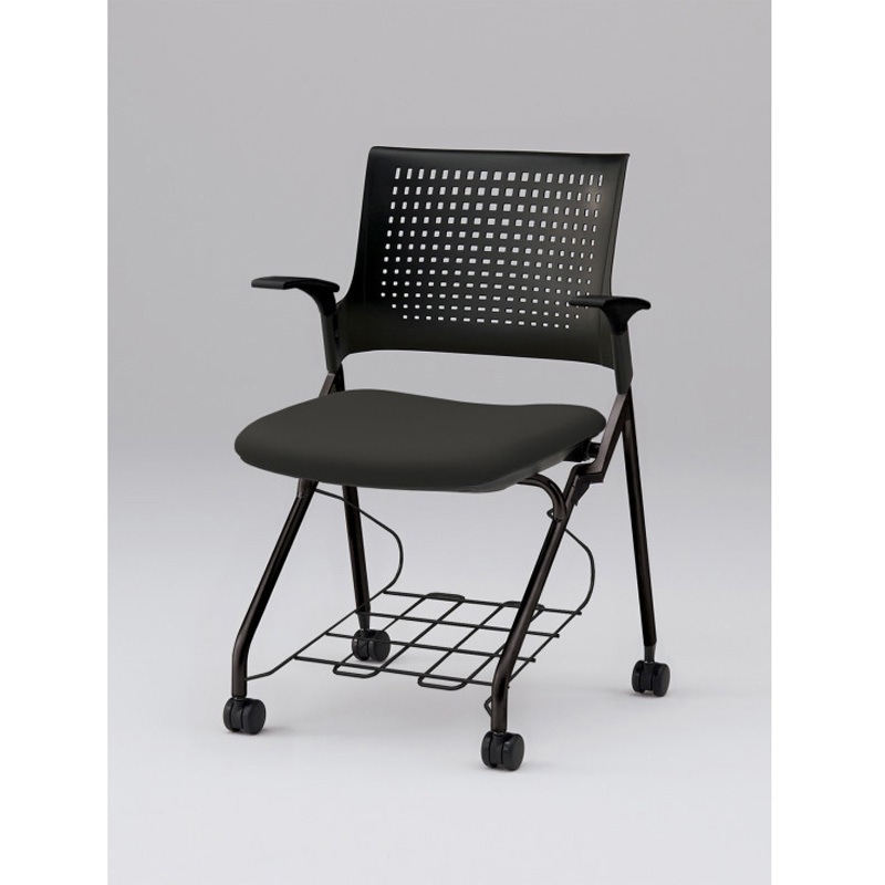 KLD219DLRT1T1T1 モノンチェア ネスティングタイプ 樹脂メッシュバック 肘付 棚付 張地DL<配送時組立サービス付> 1台 イトーキ 【通販モノタロウ】