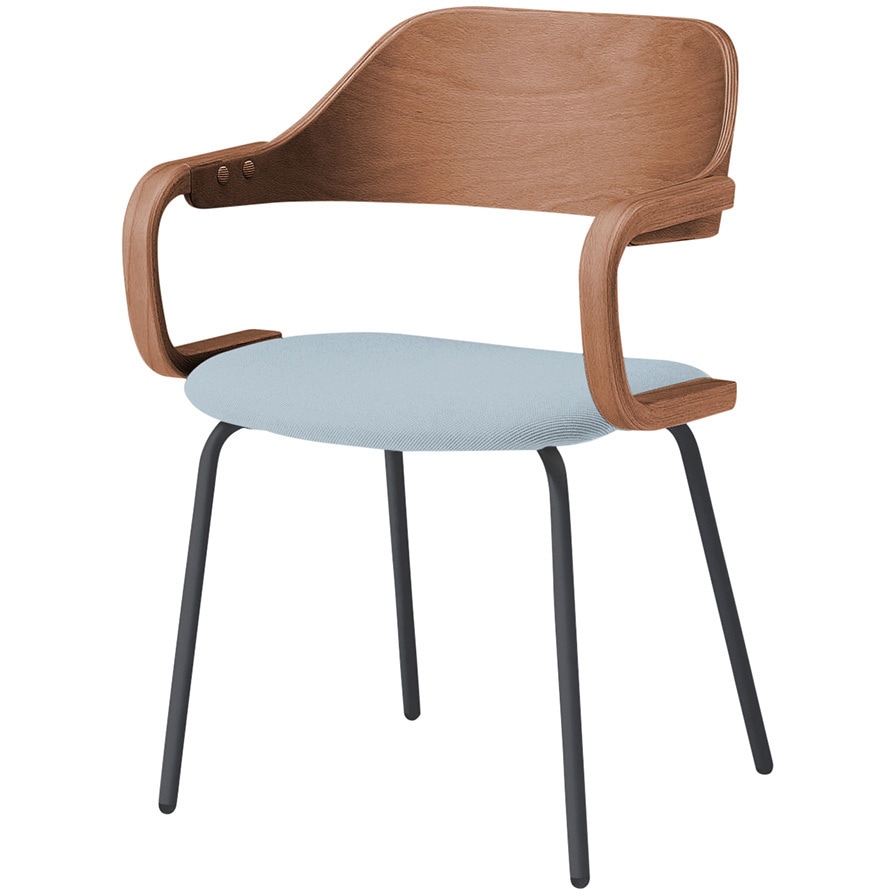 KLD-815C-T1MS5 ユルクチェア 肘つき 4本脚 C張地<配送時組立サービス付> イトーキ 高さ765mm幅560mm奥行490mm  KLD-815C-T1MS5