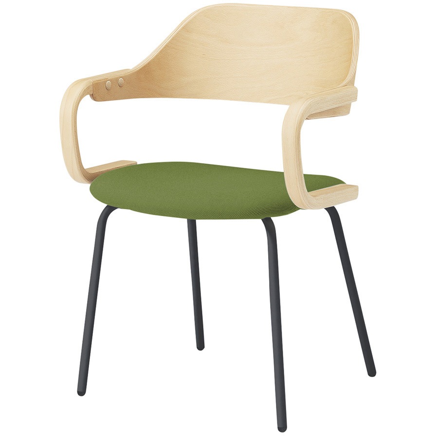 KLD-815C-T1NQ3 ユルクチェア 肘つき 4本脚 C張地<配送時組立サービス付> イトーキ 高さ765mm幅560mm奥行490mm  KLD-815C-T1NQ3