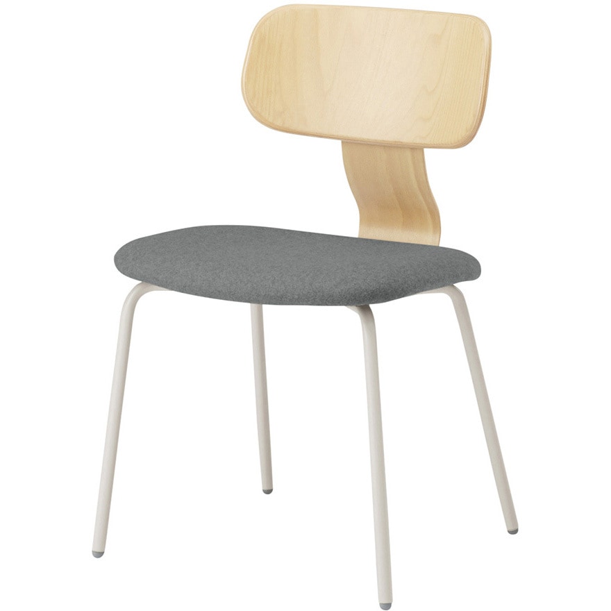 KLD-810CC-H9NT3 ユルクチェア 肘なし 4本脚 CC張地<配送時組立サービス付> イトーキ 高さ765mm幅480mm奥行500mm  KLD-810CC-H9NT3