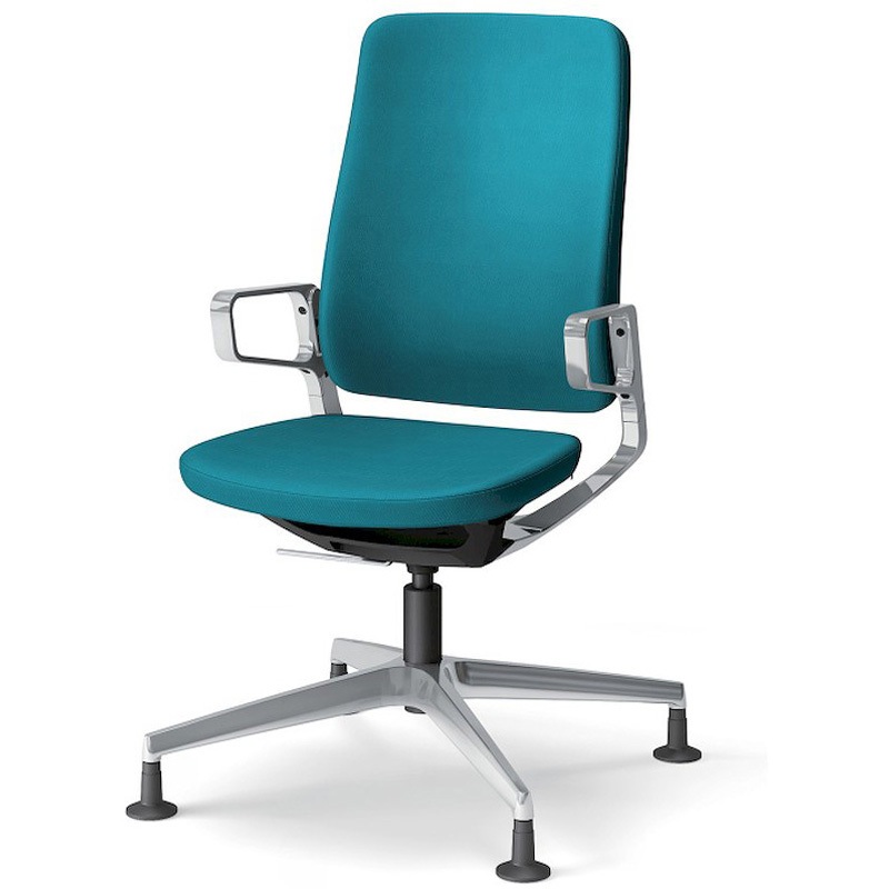 KG-535PV-Z9W6 レヴィチェア ハイバック アルミミラー肘 アルミミラー固定脚 PV張地 <配送時組立サービス付> 1台 イトーキ 【通販モノタロウ】 71,390円