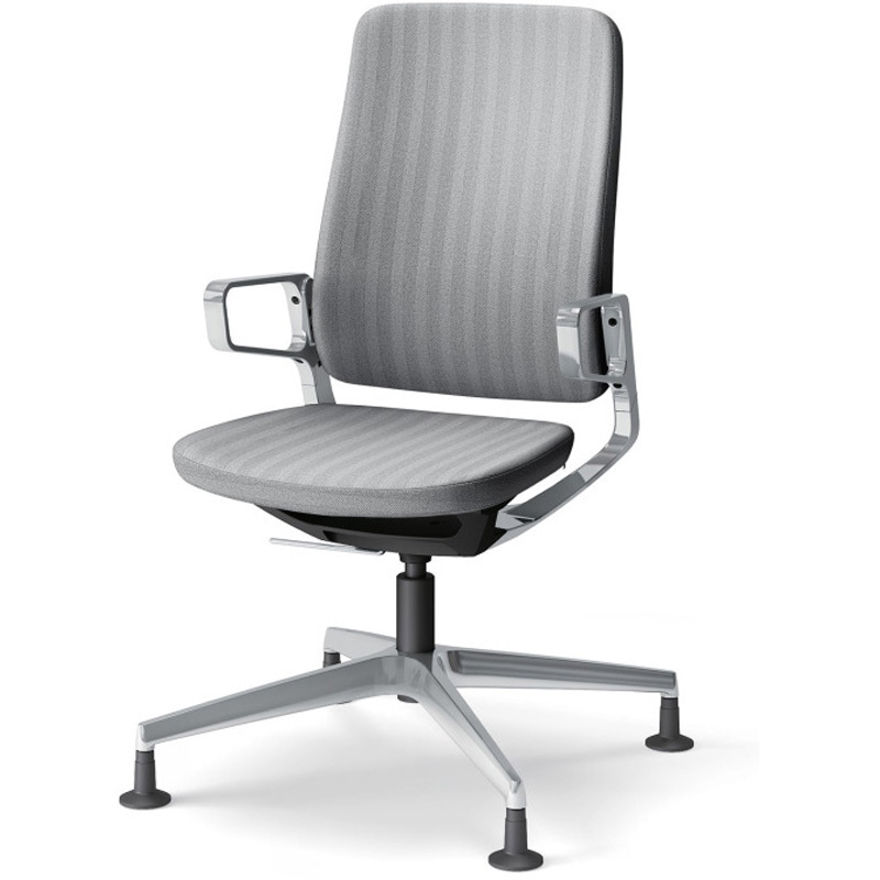 KG-535SB-Z9T5 レヴィチェア ハイバック アルミミラー肘 アルミミラー固定脚 SB張地 <配送時組立サービス付> 1台 イトーキ 【通販モノタロウ】