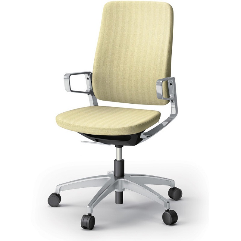 KG-515SBM-Z9U9 レヴィチェア ハイバック アルミミラー肘 アルミミラー脚 ウレタンキャスター SB張地<配送時組立サービス付> 1台 イトーキ 【通販モノタロウ】