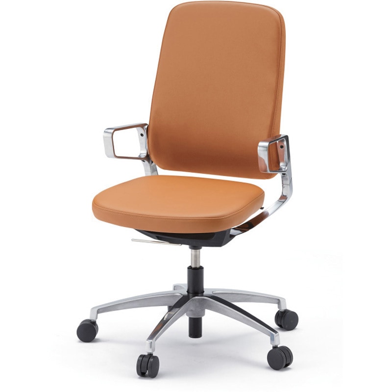 KG-515LM-Z9F4 レヴィチェア ハイバック アルミミラー肘 アルミミラー脚 ナイロンキャスター LM張地<配送時組立サービス付> 1台 イトーキ 【通販モノタロウ】