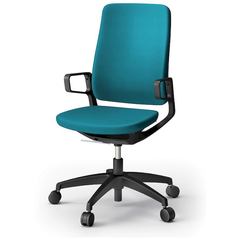 KG-515PVM-TTA3 レヴィチェア ハイバック アルミ塗装肘 アルミ塗装脚 ウレタンキャスター PV張地<配送時組立サービス付> 1台 イトーキ 【通販モノタロウ】