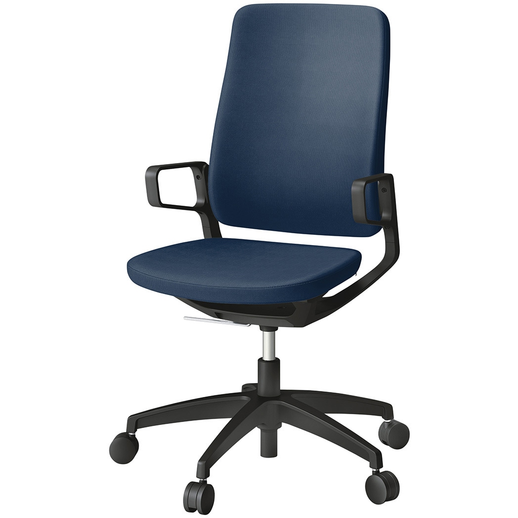 KG-515PVM-TTB2 レヴィチェア ハイバック アルミ塗装肘 アルミ塗装脚 ウレタンキャスター PV張地<配送時組立サービス付> 1台 イトーキ 【通販モノタロウ】