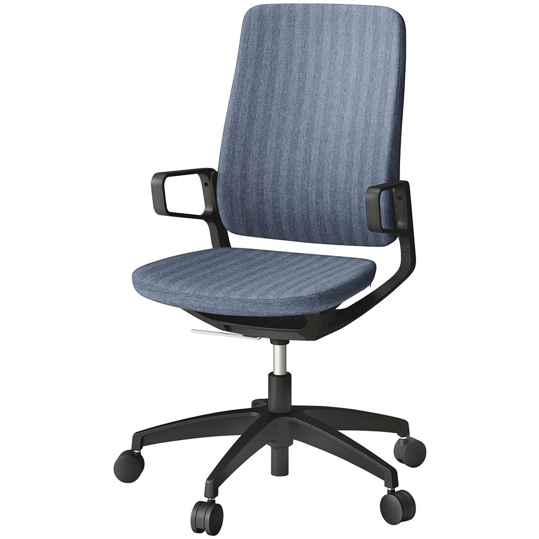 KG-515SBM-TTB3 レヴィチェア ハイバック アルミ塗装肘 アルミ塗装脚 ウレタンキャスター SB張地<配送時組立サービス付> 1台 イトーキ 【通販モノタロウ】