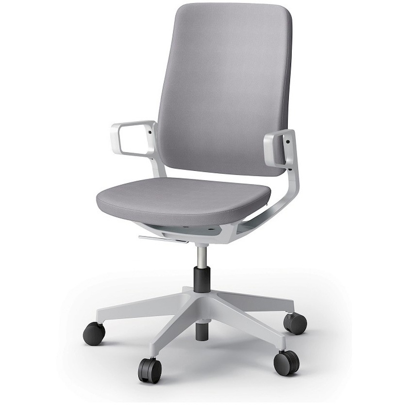 KG-515PV-NNW6 レヴィチェア ハイバック アルミ塗装肘 アルミ塗装脚 ナイロンキャスター PV張地<配送時組立サービス付> 1台 イトーキ 【通販モノタロウ】