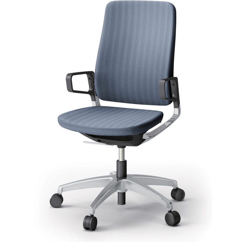 KG-516SBM-Z9B3 レヴィチェア ハイバック 樹脂肘 アルミミラー脚 ウレタンキャスター SB張地<配送時組立サービス付> 1台 イトーキ 【通販モノタロウ】