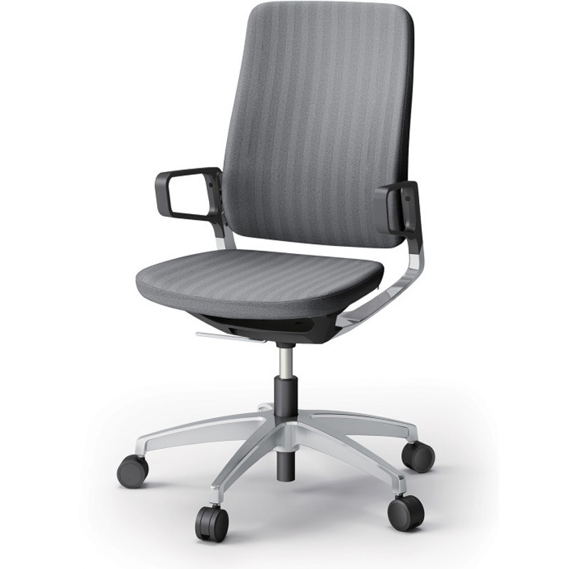 KG-516SBM-Z9T3 レヴィチェア ハイバック 樹脂肘 アルミミラー脚 ウレタンキャスター SB張地<配送時組立サービス付> 1台 イトーキ 【通販モノタロウ】