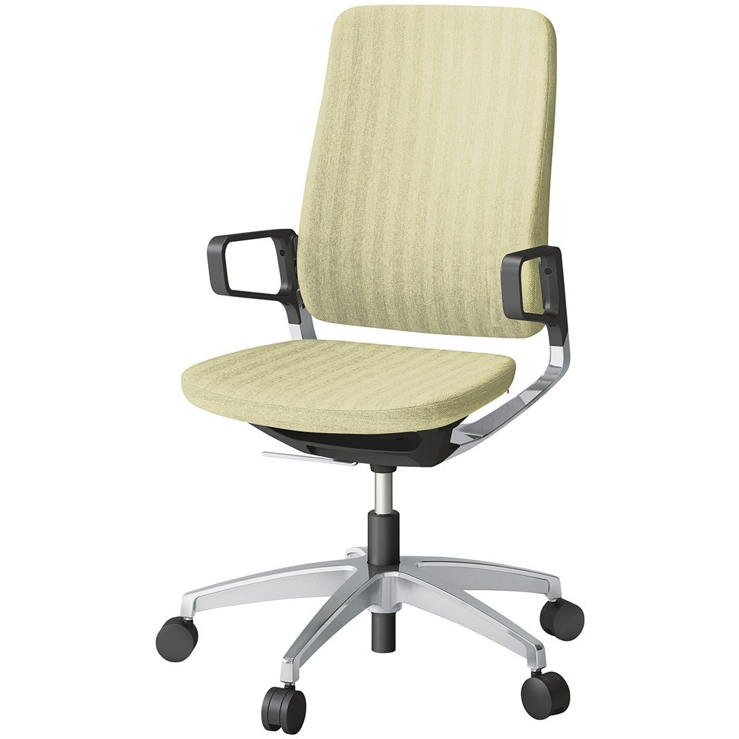 KG-516SBM-Z9U9 レヴィチェア ハイバック 樹脂肘 アルミミラー脚 ウレタンキャスター SB張地<配送時組立サービス付> 1台 イトーキ 【通販モノタロウ】