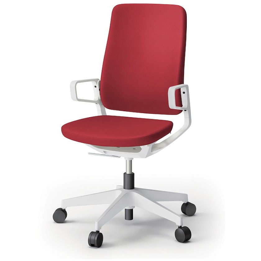 KG-516PV-W9M4 レヴィチェア ハイバック 樹脂肘 樹脂脚 ナイロンキャスター PV張地<配送時組立サービス付> 1台 イトーキ 【通販モノタロウ】