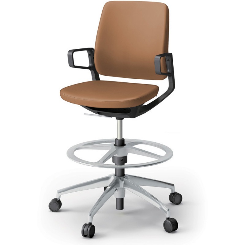 KG-525DHP-ZTF3 レヴィチェア ハイポジションタイプ アルミ塗装肘 アルミミラー脚 DH張地<配送時組立サービス付> 1台 イトーキ 【通販モノタロウ】