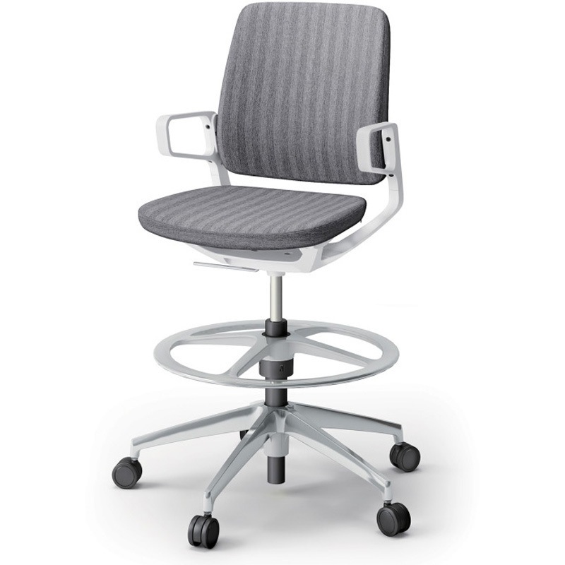 KG-525SBP-ZWT3 レヴィチェア ハイポジションタイプ アルミ塗装肘 アルミミラー脚 SB張地<配送時組立サービス付> 1台 イトーキ 【通販モノタロウ】