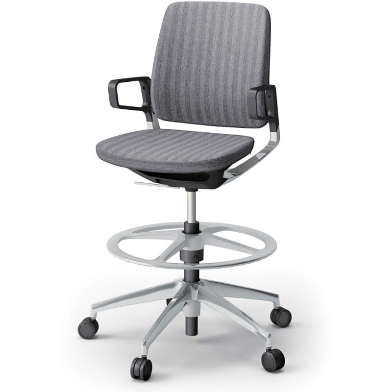 KG-526SBP-Z9T3 レヴィチェア ハイポジションタイプ 樹脂肘 アルミミラー脚 SB張地<配送時組立サービス付> 1台 イトーキ 【通販モノタロウ】