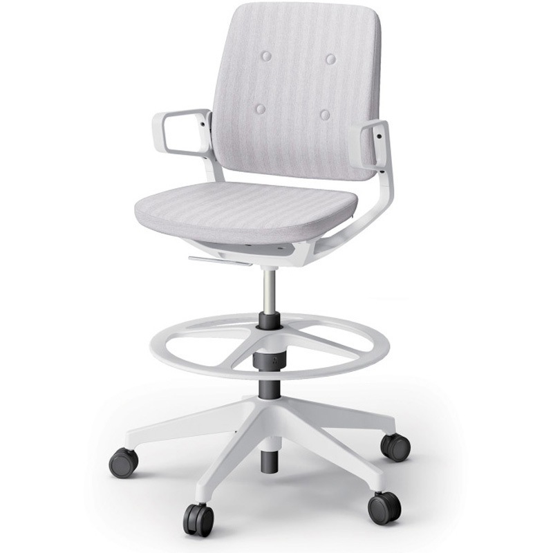 KG-566SBP-W9T7 レヴィチェア ハイポジションタイプ 樹脂肘 樹脂脚 SBボタン張地<配送時組立サービス付> イトーキ ガス上下調節 高さ1030mm幅680mm奥行615mm  KG-566SBP-W9T7