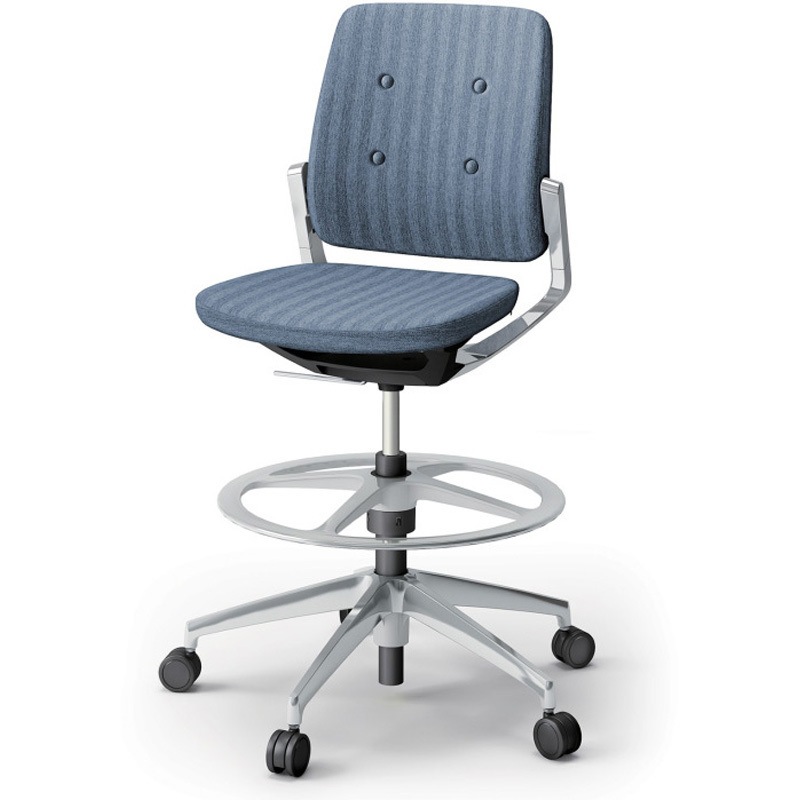 KG-560SBP-Z9B3 レヴィチェア ハイポジションタイプ 肘なし アルミミラー脚 SBボタン張地<配送時組立サービス付> 1台 イトーキ 【通販モノタロウ】