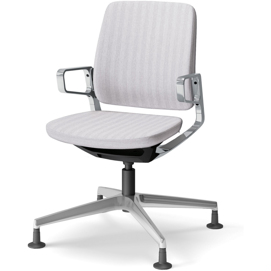 KG-545SB-Z9T7 レヴィチェア ローバック アルミミラー肘 アルミミラー固定脚 SB張地 <配送時組立サービス付> 1台 イトーキ 【通販モノタロウ】