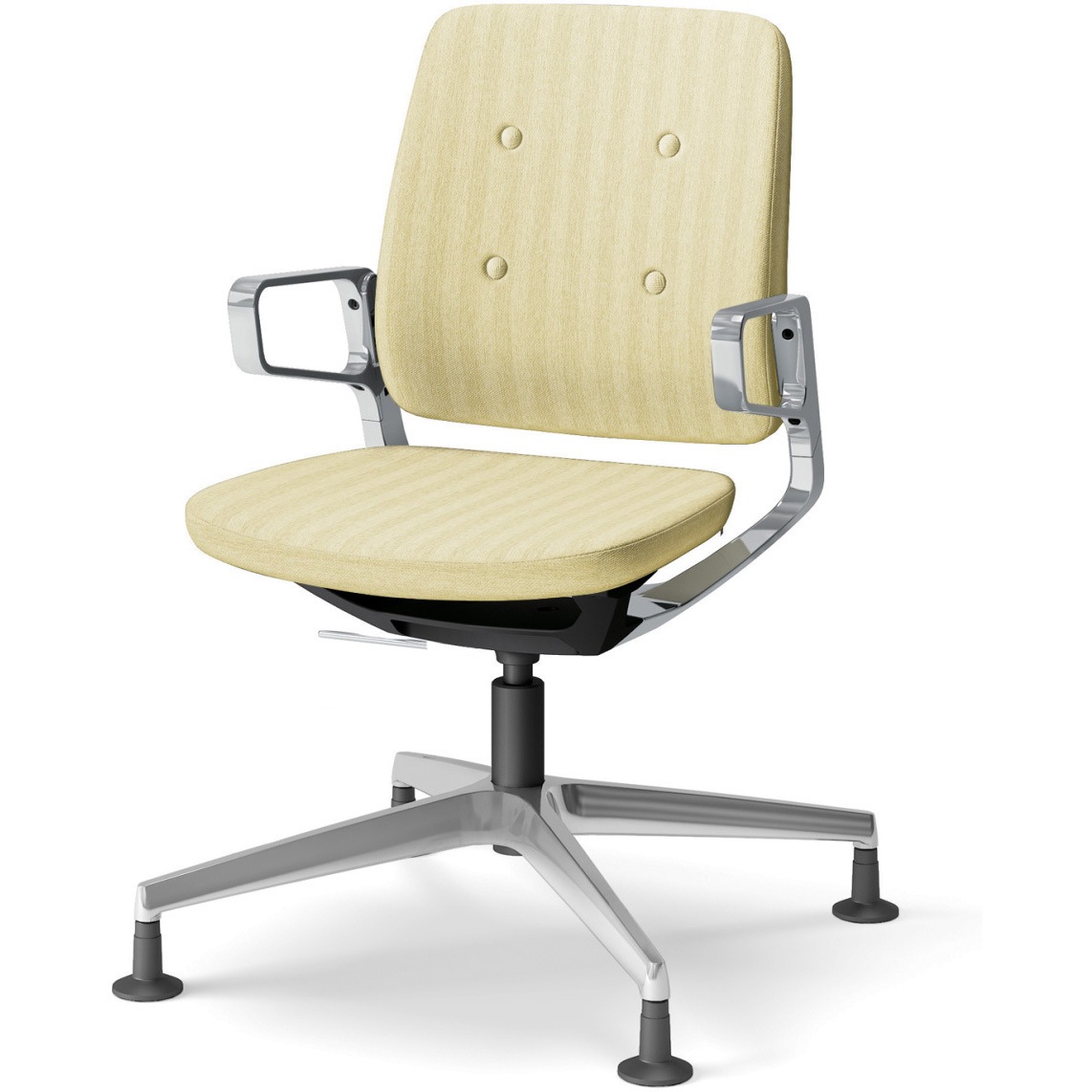 KG-585SB-Z9U9 レヴィチェア ローバック アルミミラー肘 アルミミラー固定脚 SBボタン張地 <配送時組立サービス付> 1台 イトーキ 【通販モノタロウ】