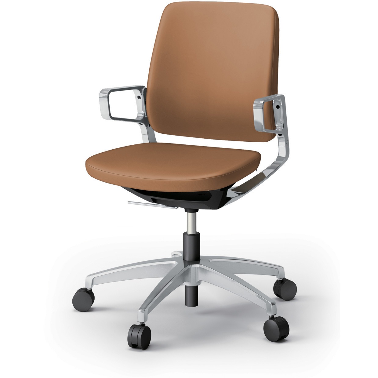 KG-525DHM-Z9F3 レヴィチェア ローバック アルミミラー肘 アルミミラー脚 ウレタンキャスター DH張地<配送時組立サービス付> 1台 イトーキ 【通販モノタロウ】