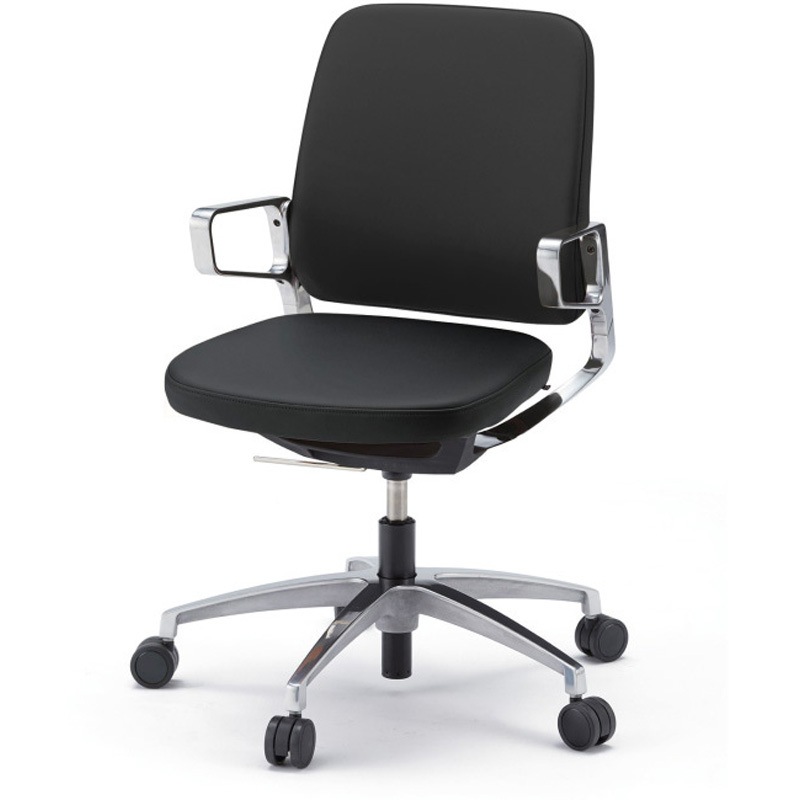 KG-525LMM-Z9T1 レヴィチェア ローバック アルミミラー肘 アルミミラー脚 ウレタンキャスター LM張地<配送時組立サービス付> 1台 イトーキ 【通販モノタロウ】