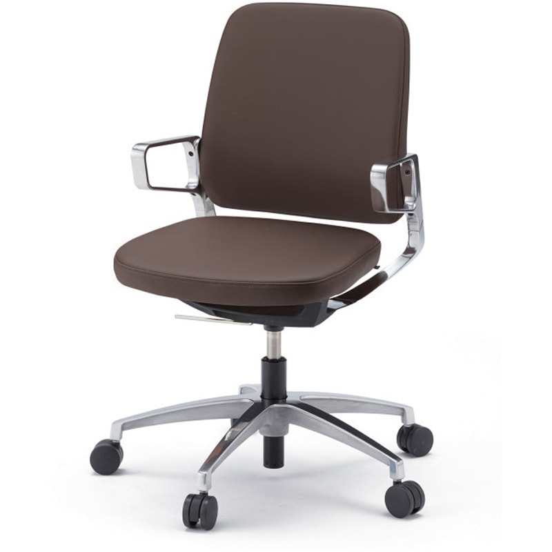 KG-525LM-Z9H2 レヴィチェア ローバック アルミミラー肘 アルミミラー脚 ナイロンキャスター LM張地<配送時組立サービス付> 1台 イトーキ 【通販モノタロウ】