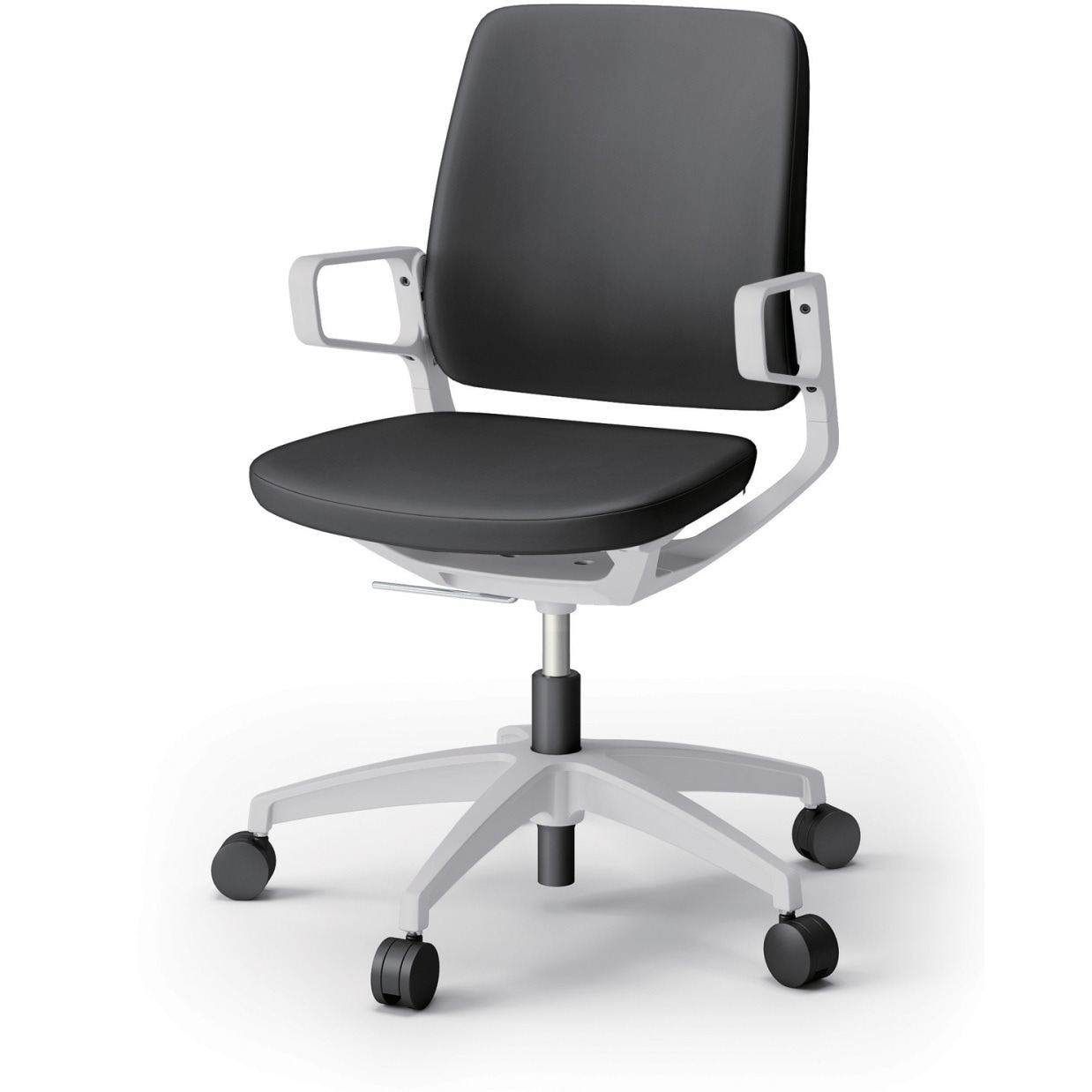 KG-525DH-NNT1 レヴィチェア ローバック アルミ塗装肘 アルミ塗装脚 ナイロンキャスター DH張地<配送時組立サービス付> 1台 イトーキ 【通販モノタロウ】