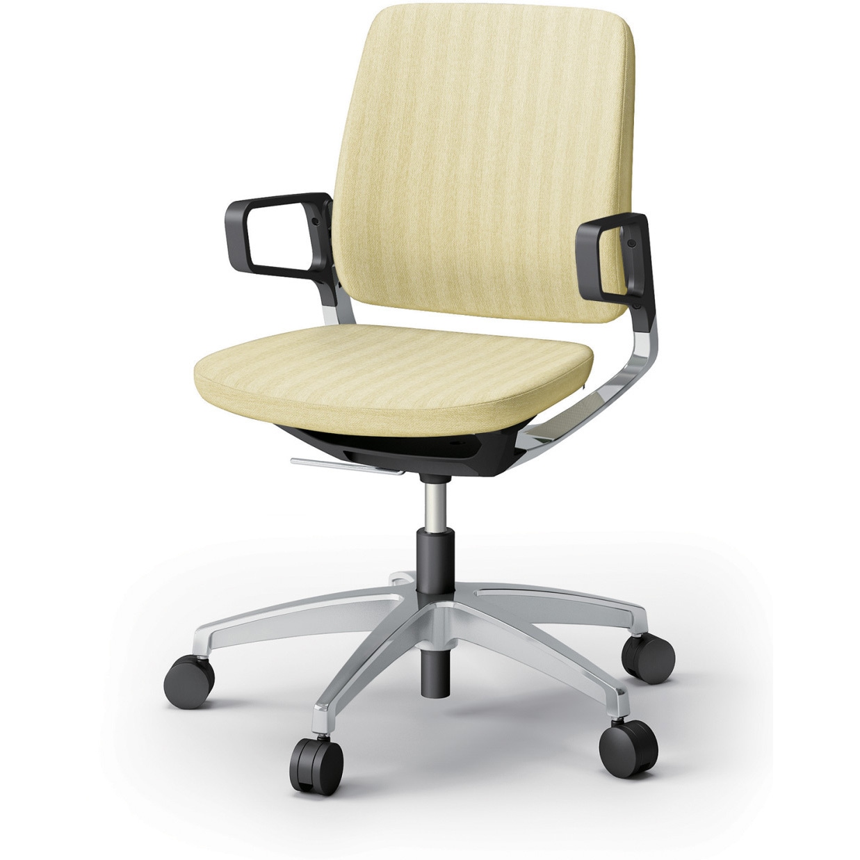 KG-526SB-Z9U9 レヴィチェア ローバック 樹脂肘 アルミミラー脚 ナイロンキャスター SB張地<配送時組立サービス付> 1台 イトーキ 【通販モノタロウ】