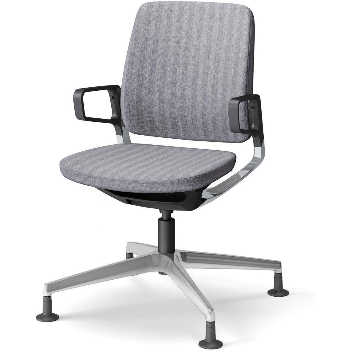 KG-546SB-Z9T5 レヴィチェア ローバック 樹脂肘 アルミミラー固定脚 SB張地 <配送時組立サービス付> イトーキ 高さ890mm幅574mm奥行587mm  KG-546SB-Z9T5