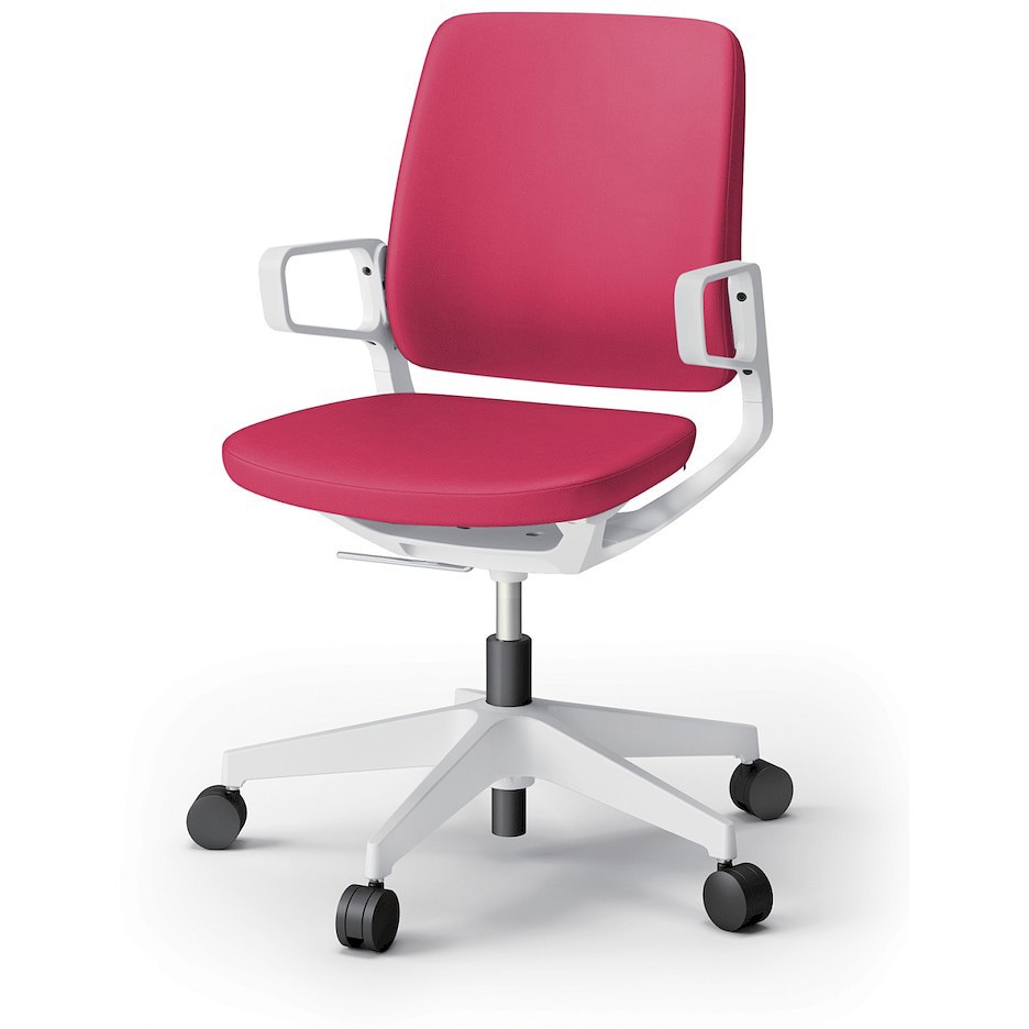 KG-526PV-W9M4 レヴィチェア ローバック 樹脂肘 樹脂脚 ナイロンキャスター PV張地<配送時組立サービス付> 1台 イトーキ 【通販モノタロウ】