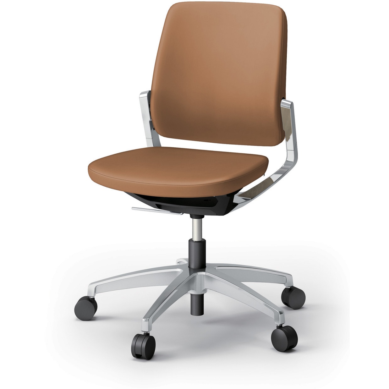 KG-520DH-Z9F3 レヴィチェア ローバック 肘なし アルミミラー脚 ナイロンキャスター DH張地<配送時組立サービス付> 1台 イトーキ 【通販モノタロウ】