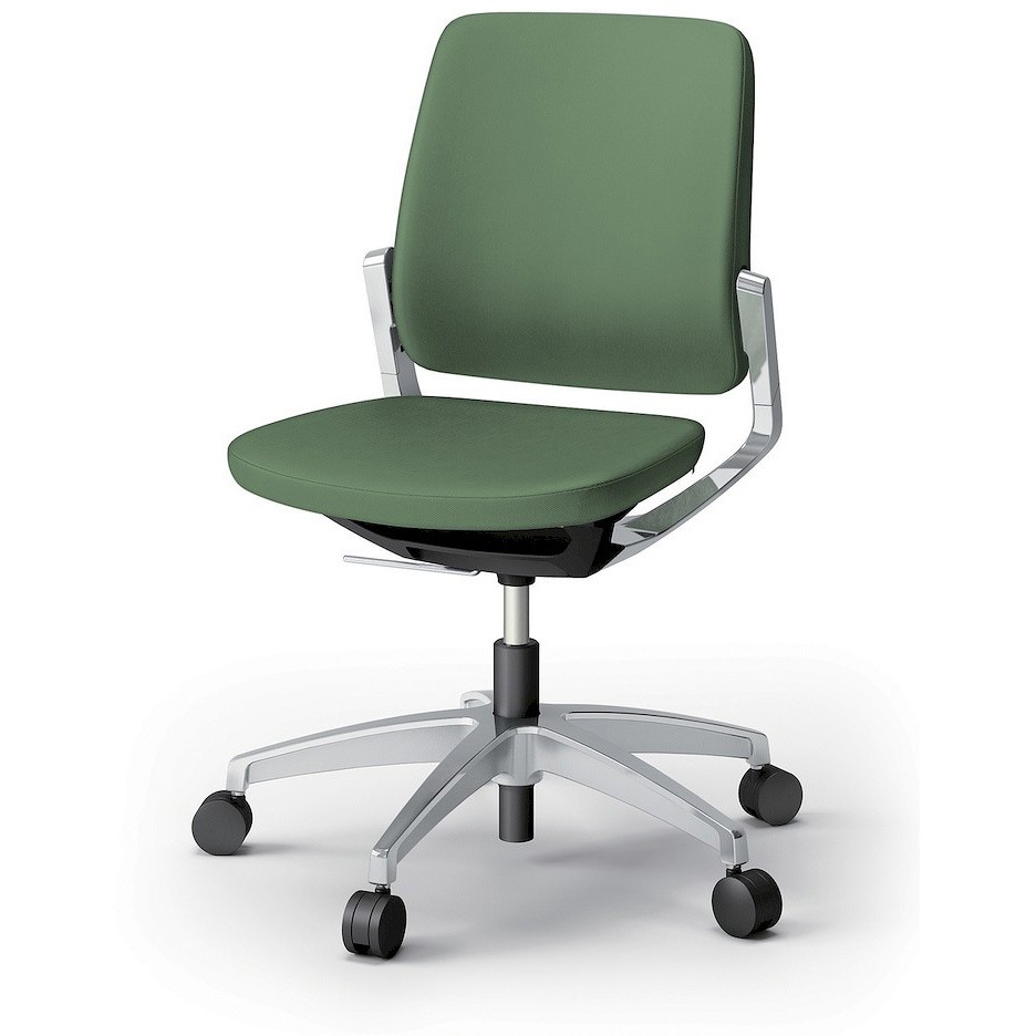 KG-520PV-Z9Q2 レヴィチェア ローバック 肘なし アルミミラー脚 ナイロンキャスター PV張地<配送時組立サービス付> 1台 イトーキ 【通販モノタロウ】