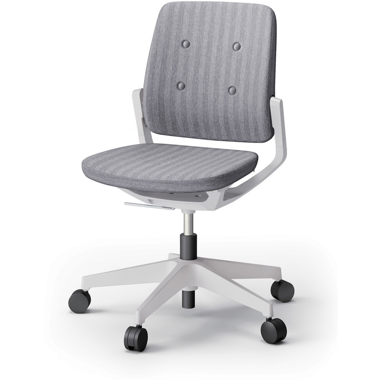 KG-560SBM-GNT5 レヴィチェア ローバック 肘なし 樹脂脚 ウレタンキャスター SBボタン張地<配送時組立サービス付> 1台 イトーキ 【通販モノタロウ】