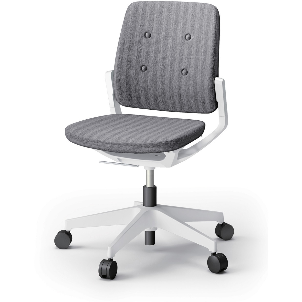 KG-560SBM-W9T3 レヴィチェア ローバック 肘なし 樹脂脚 ウレタンキャスター SBボタン張地<配送時組立サービス付> 1台 イトーキ 【通販モノタロウ】