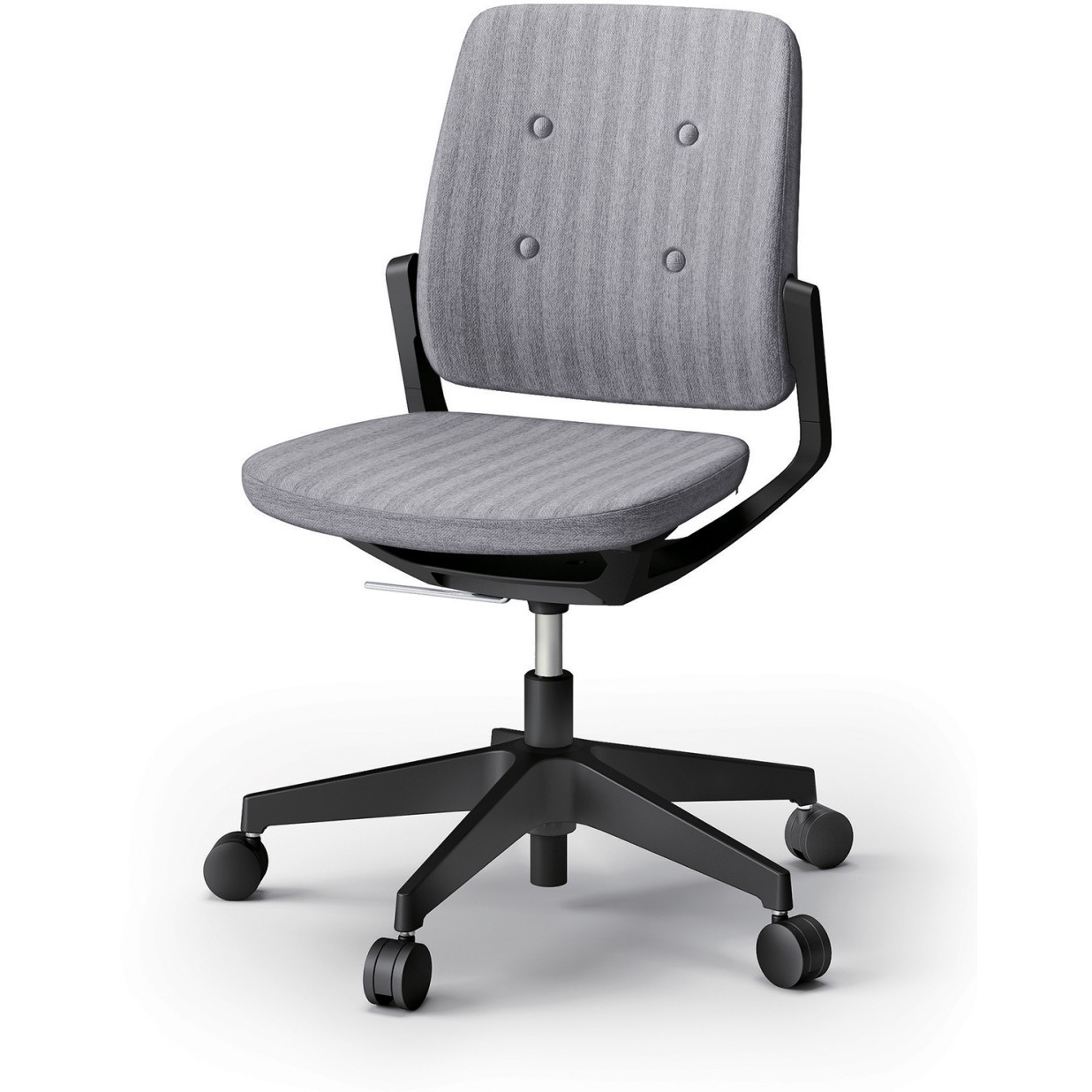 KG-560SB-T1T5 レヴィチェア ローバック 肘なし 樹脂脚 ナイロンキャスター SBボタン張地<配送時組立サービス付> 1台 イトーキ 【通販モノタロウ】