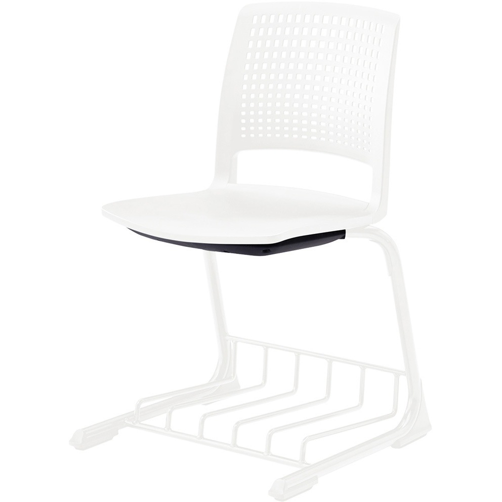 KLD501R-W9W8 レスパスチェア ヌードタイプ 棚付<配送時組立サービス付> イトーキ ホワイト 高さ785mm幅480mm奥行490mm  KLD501R-W9W8 16,786円