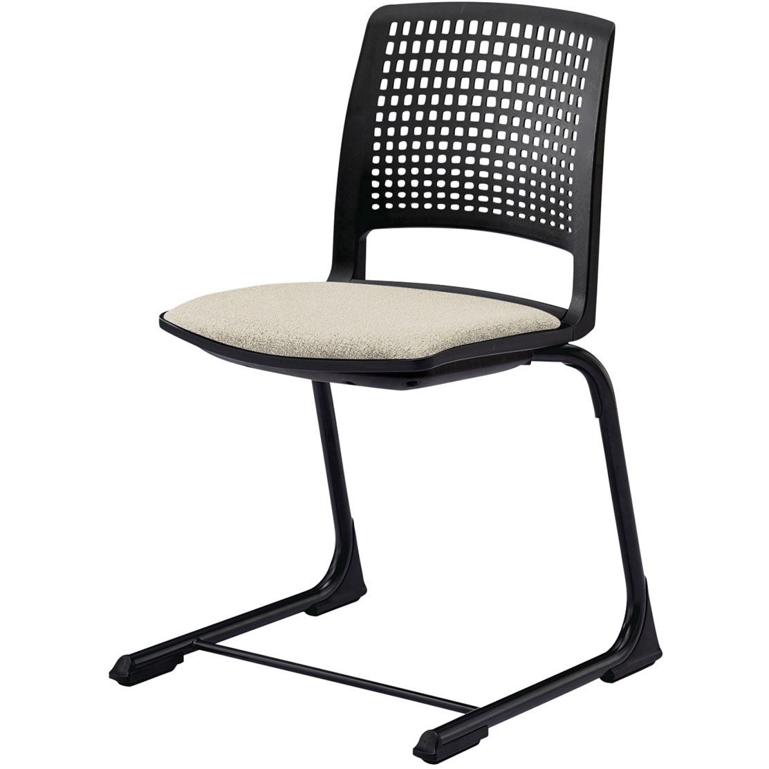 KLD511D-T1T1F6 レスパスチェア 座パッドタイプ<配送時組立サービス付> イトーキ ブラック 材質ナイロン双輪キャスター付脚 質量4.9kg 高さ785mm幅480mm奥行490mm  KLD511D-T1T1F6