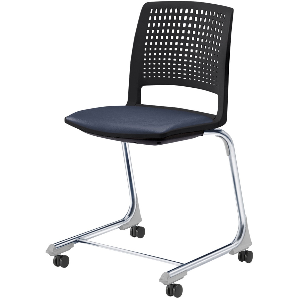 KLD515DL-Z5T1B1 レスパスチェア 座パッドタイプ  キャスター脚<配送時組立サービス付> イトーキ シルバー 質量5.3kg 高さ785mm幅490mm奥行490mm  KLD515DL-Z5T1B1