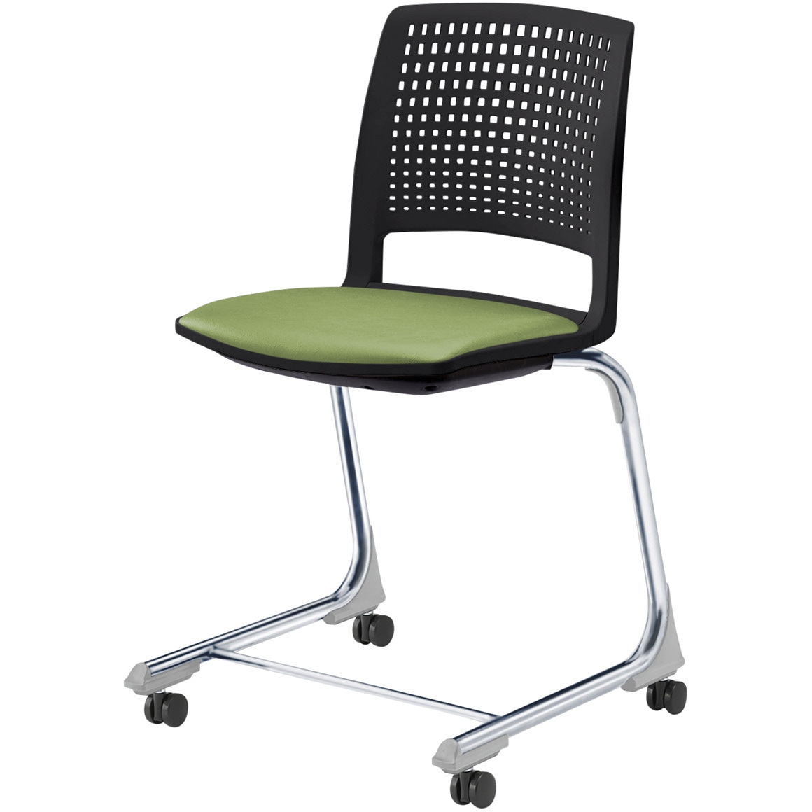 KLD515DL-Z5T1Q6 レスパスチェア 座パッドタイプ  キャスター脚<配送時組立サービス付> イトーキ シルバー 質量5.3kg 高さ785mm幅490mm奥行490mm  KLD515DL-Z5T1Q6