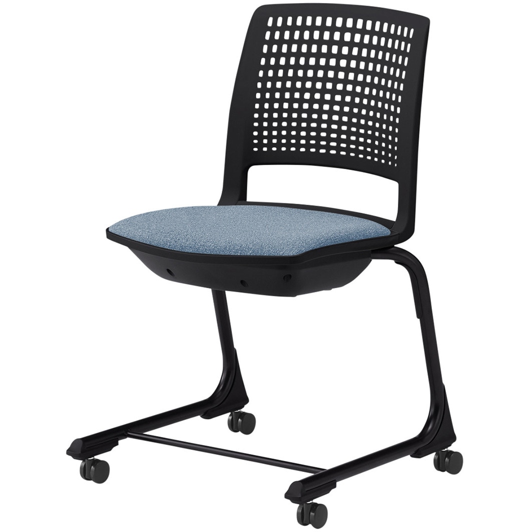 KLD515D-T1T1B3 レスパスチェア 座パッドタイプ  キャスター脚<配送時組立サービス付> イトーキ ブラック 質量5.3kg 高さ785mm幅490mm奥行490mm  KLD515D-T1T1B3 21,885円