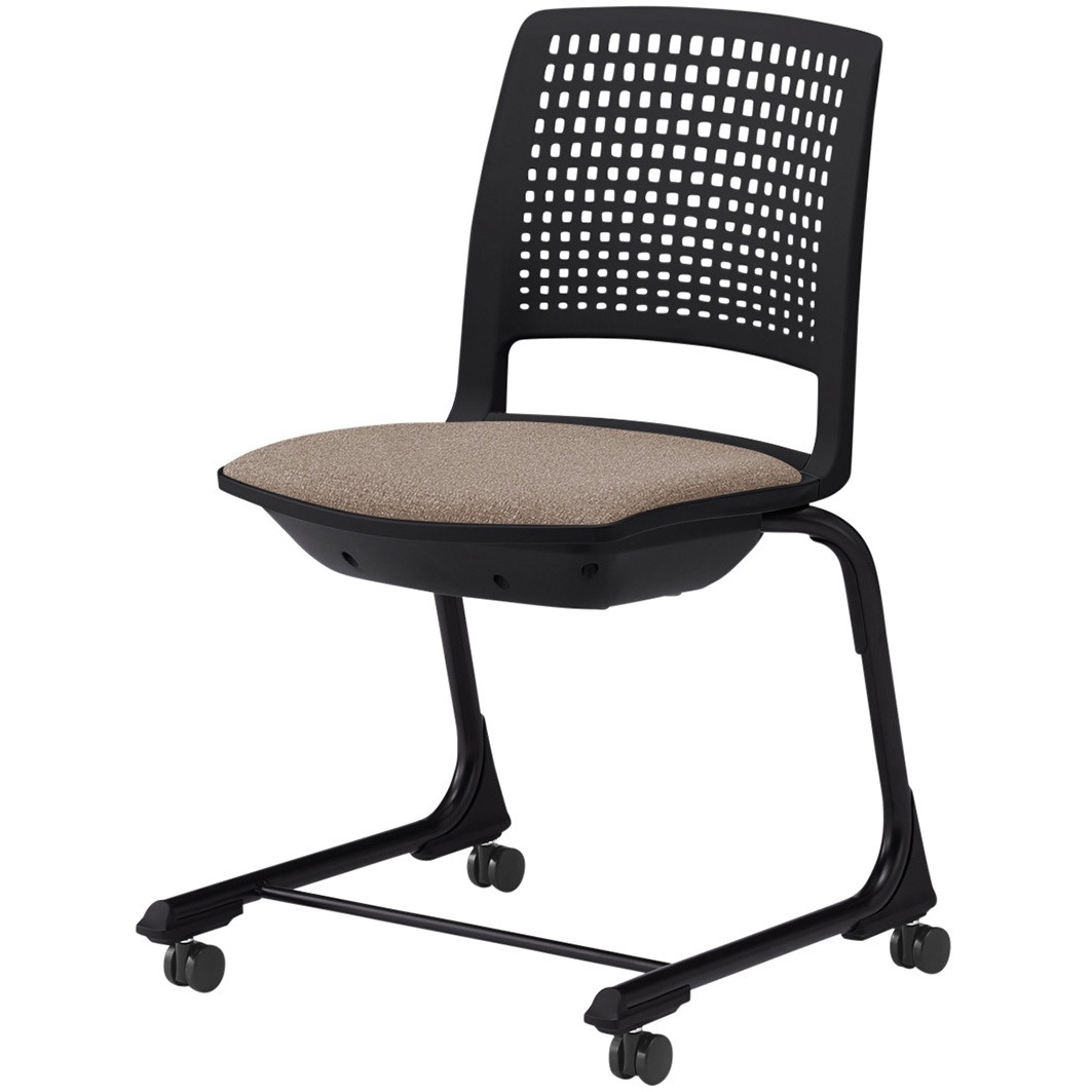 KLD515D-T1T1K3 レスパスチェア 座パッドタイプ  キャスター脚<配送時組立サービス付> イトーキ ブラック 質量5.3kg 高さ785mm幅490mm奥行490mm  KLD515D-T1T1K3 21,885円