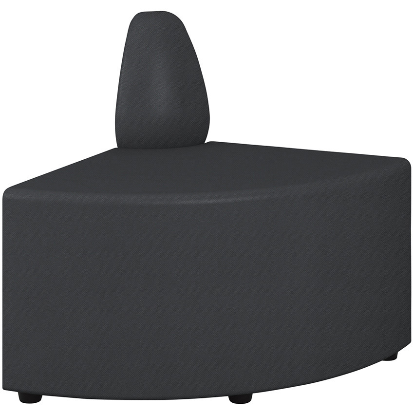 LPW-200C-W2 レセプションPW 1連背付Rスツール<配送時組立サービス付> イトーキ オフブラック色 高さ670mm幅600mm奥行600mm  LPW-200C-W2