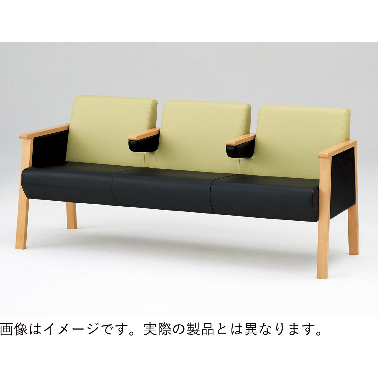 LLZ-142D-S4 ロビーチェアLZ 2連 全肘付 張地D<配送時組立サービス付> イトーキ ターコイズブルー色 高さ760mm幅1140mm奥行640mm  LLZ-142D-S4 114,900円