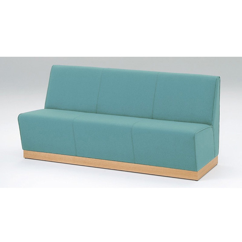 LSA-33HC-S4 ロビーチェアSA 3連背付ベンチ<配送時組立サービス付> イトーキ ターコイズブルー色 高さ750mm幅1650mm奥行660mm  LSA-33HC-S4