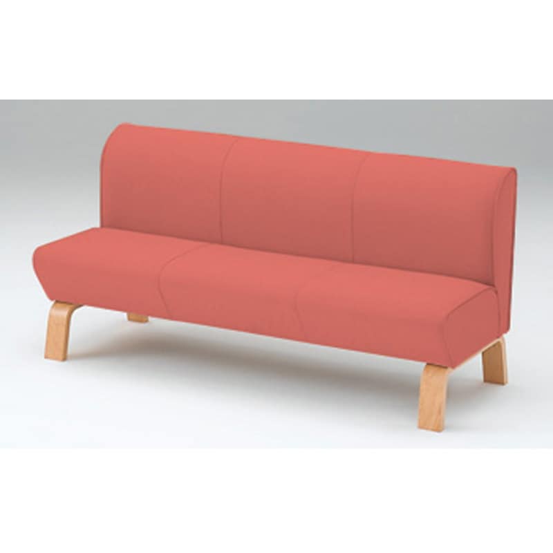 LSA-53SC-M6 ロビーチェアSA ランバーサポートタイプ3連ベンチ<配送時組立サービス付> イトーキ コーラルピンク色 高さ770mm幅1650mm奥行610mm  LSA-53SC-M6 199,800円